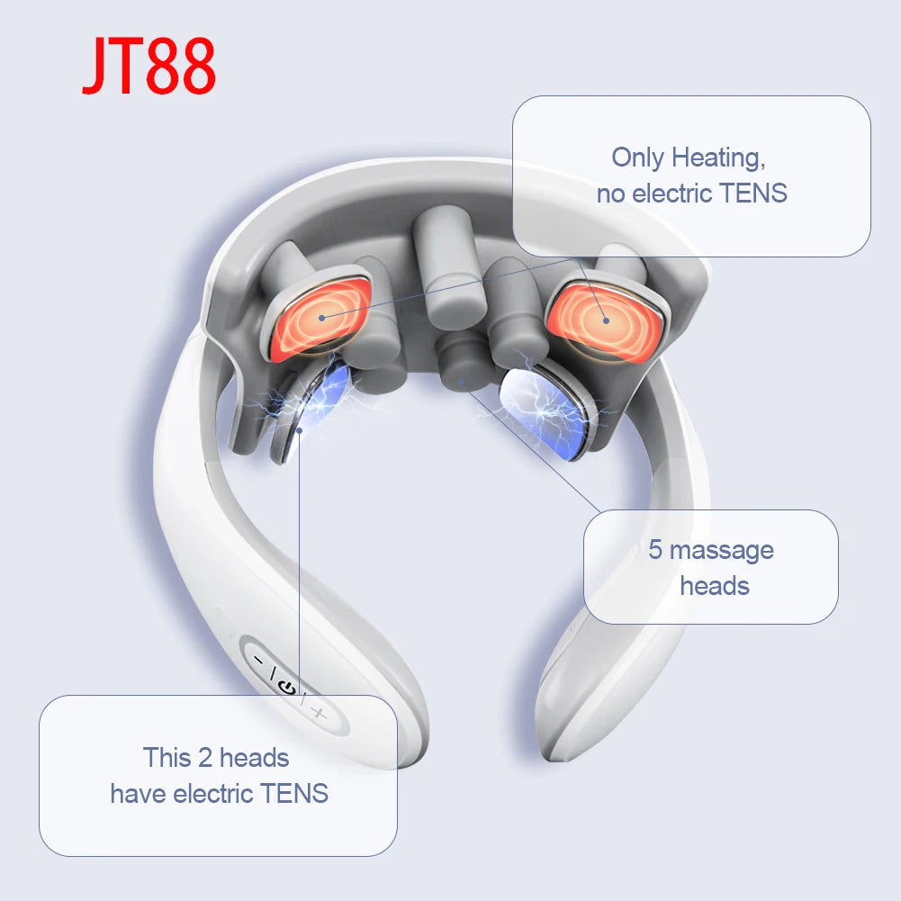 TENS Pulse Back Neck Massage 4 Models Electric Smart Shoulder Cervical Massager Muscle Beating Health Care Tool