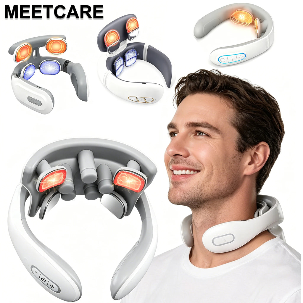 TENS Pulse Back Neck Massage 4 Models Electric Smart Shoulder Cervical Massager Muscle Beating Health Care Tool