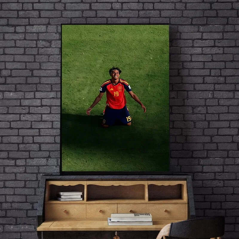 Football Player Canvas Poster Spain Soccer Vintage Wall Art Sports Room Bedroom Decor Home Gift Unframed Print for Men Boys Fans