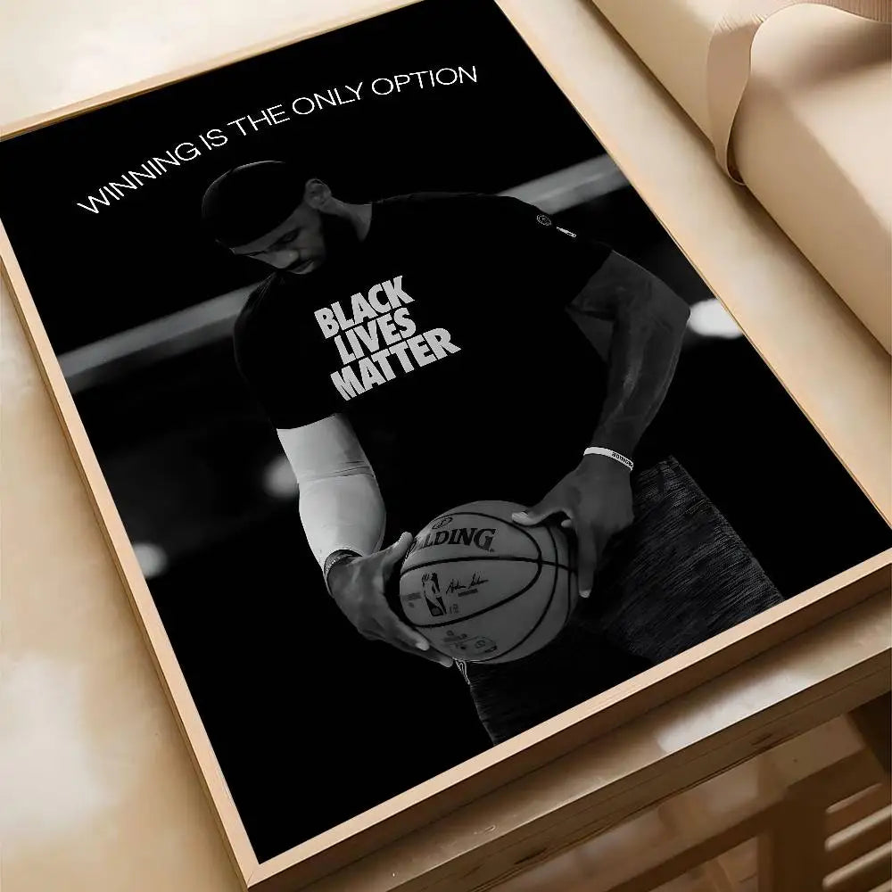 Black and White Sports Wall Art Prints Motivational Quote Posters for Teen Bedroom Gym Man Cave Home Decor