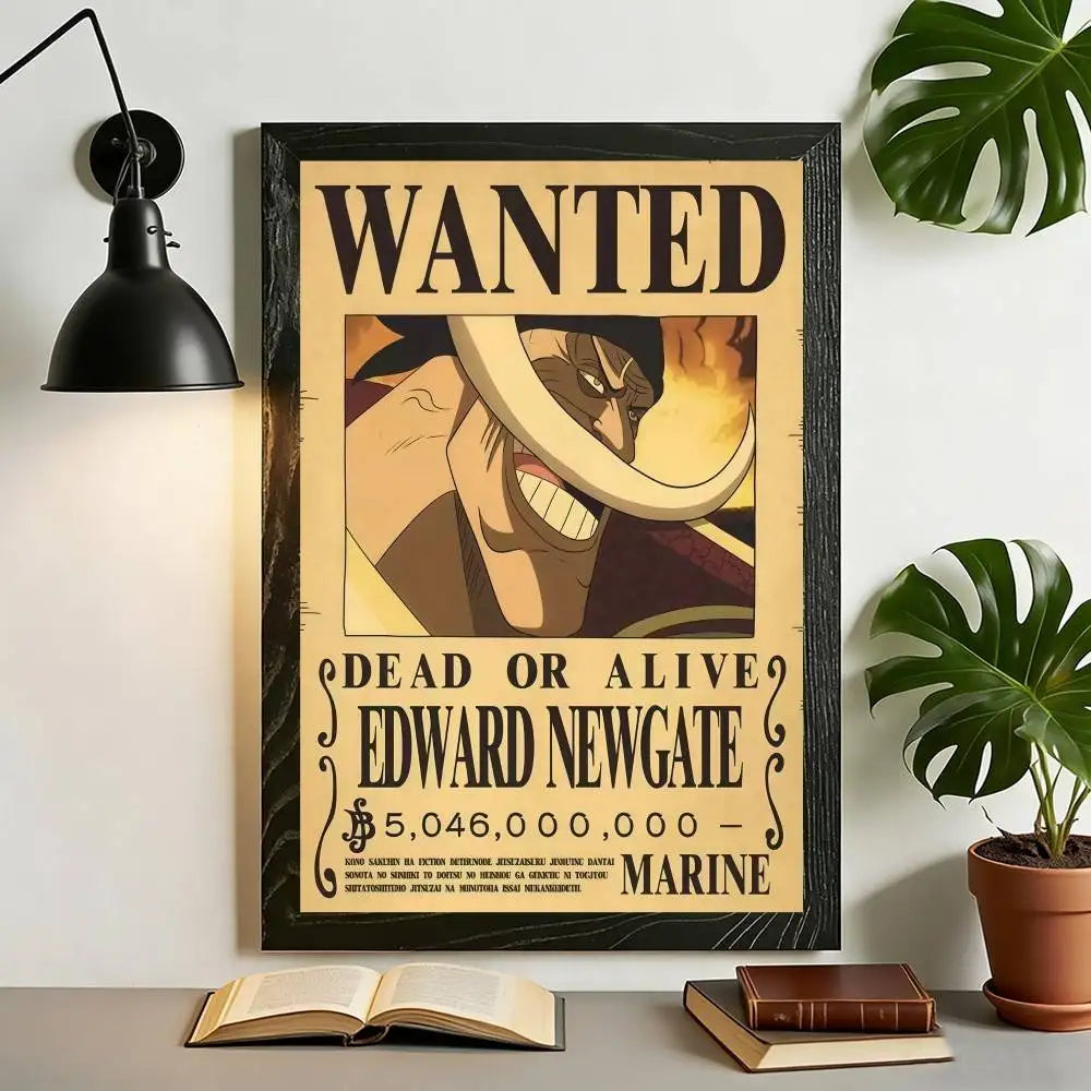 Anime One Piece Wanted Posters Canvas Painting Wall Art Luffy Sanji Chopper Robin Franky Print for Fan Room Decor