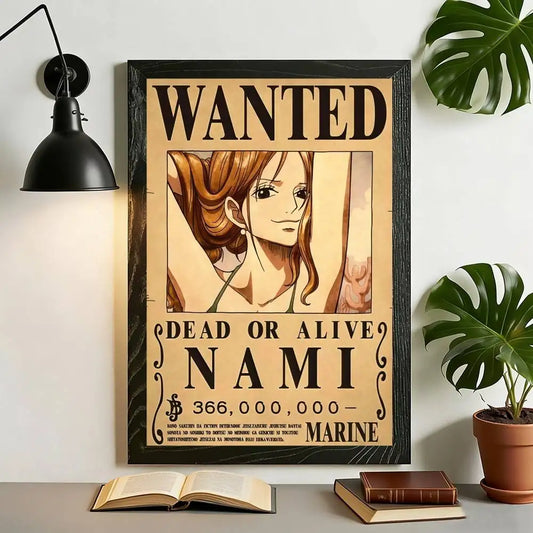 Anime One Piece Wanted Posters Canvas Painting Wall Art Luffy Sanji Chopper Robin Franky Print for Fan Room Decor
