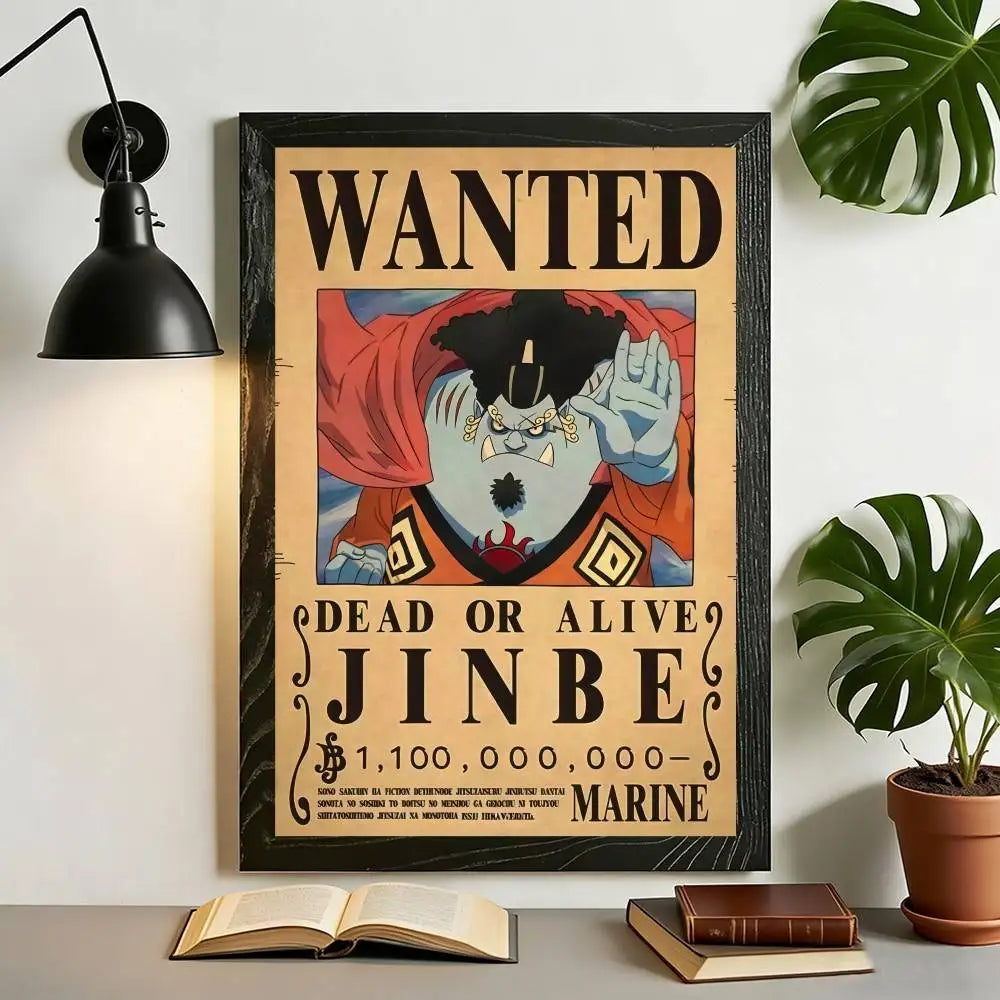 Anime One Piece Wanted Posters Canvas Painting Wall Art Luffy Sanji Chopper Robin Franky Print for Fan Room Decor