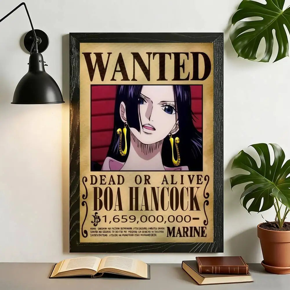 Anime One Piece Wanted Posters Canvas Painting Wall Art Luffy Sanji Chopper Robin Franky Print for Fan Room Decor