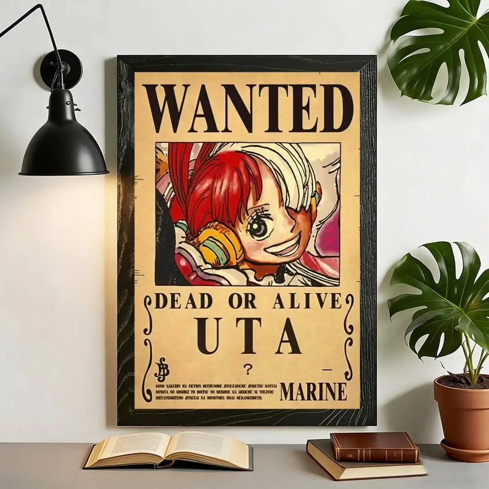 Anime One Piece Wanted Posters Canvas Painting Wall Art Luffy Sanji Chopper Robin Franky Print for Fan Room Decor