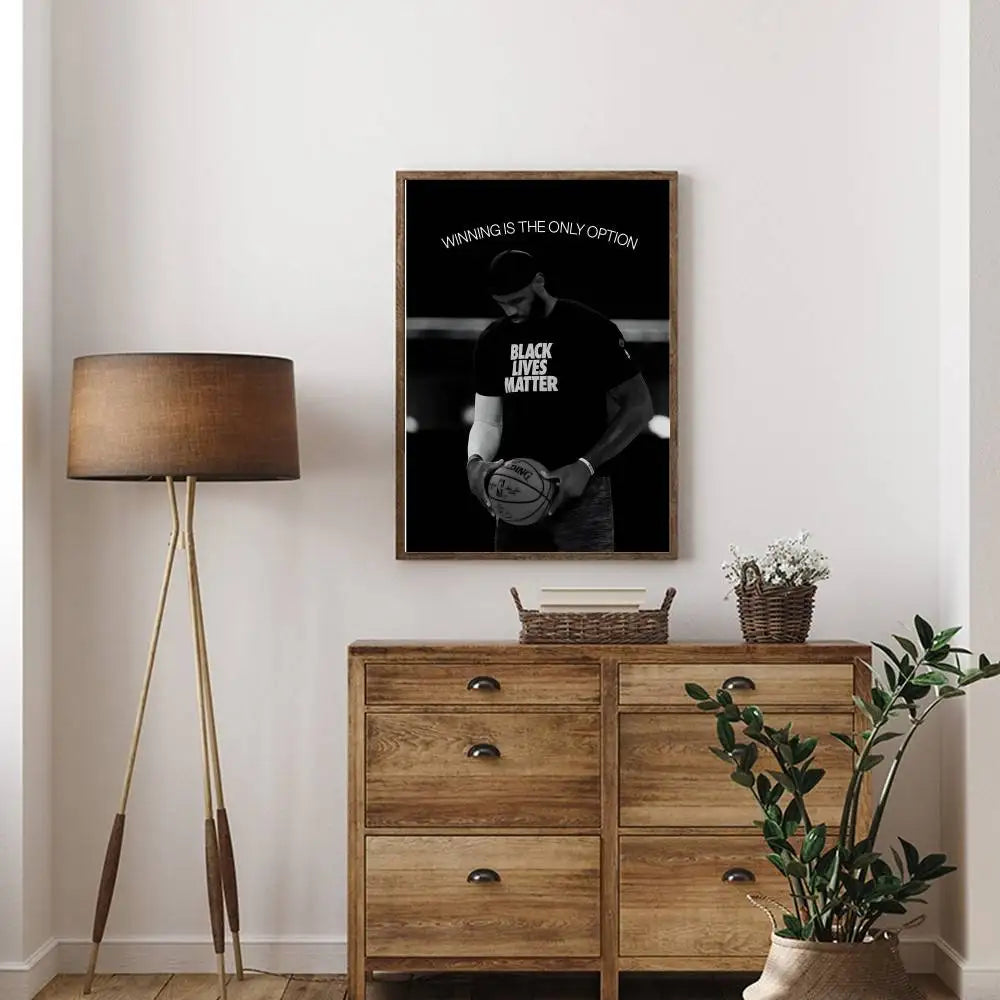 Black and White Sports Wall Art Prints Motivational Quote Posters for Teen Bedroom Gym Man Cave Home Decor