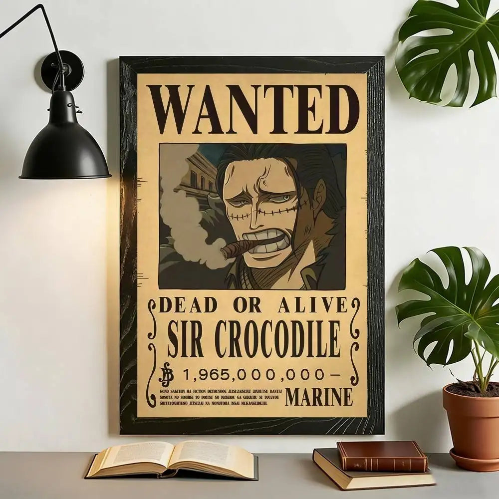 Anime One Piece Wanted Posters Canvas Painting Wall Art Luffy Sanji Chopper Robin Franky Print for Fan Room Decor