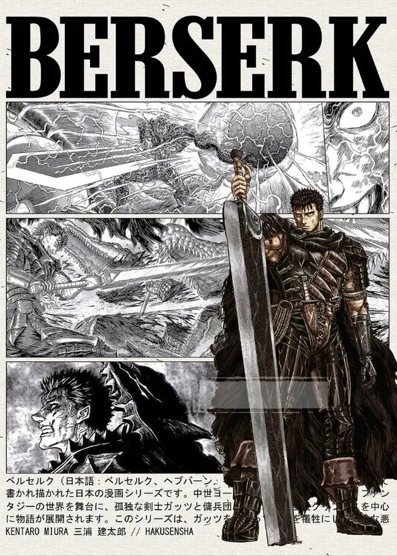 Popular Anime Posters Japanese Vagabond Jujutsu Kaisen Artwork Home Decor Minimalist Aesthetic Art Gift for Fan Canvas Painting