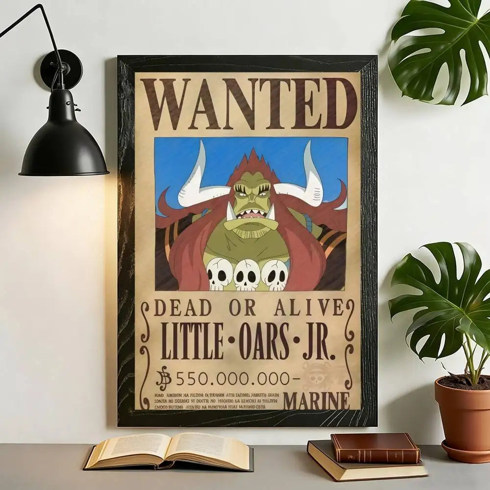 Anime One Piece Wanted Posters Canvas Painting Wall Art Luffy Sanji Chopper Robin Franky Print for Fan Room Decor