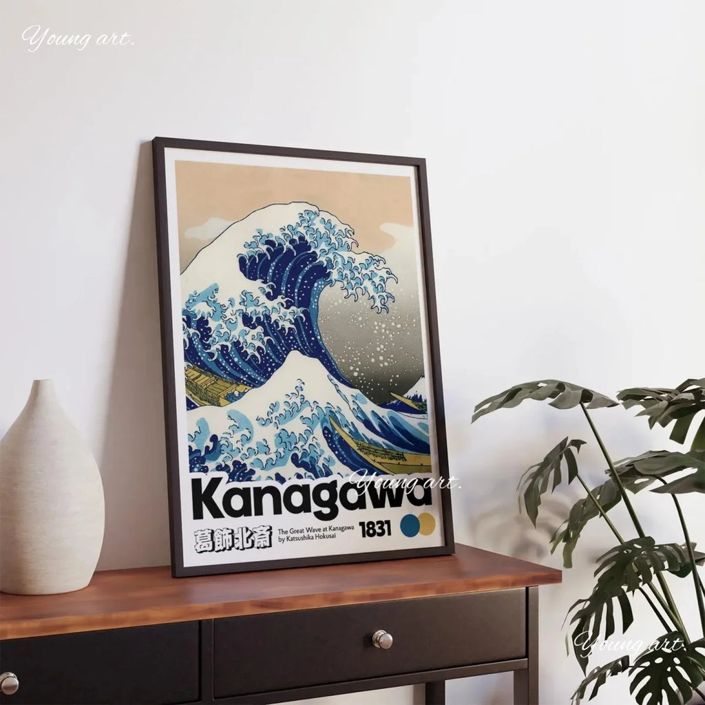 Japanese OKINAWA Koi Fish Flowers Trees Canvas Print Poster Japandi Vintage Travel Art Prints Bedroom Wall Art Home Decor Poster