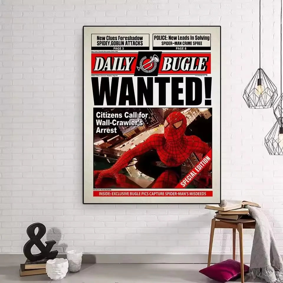 Classic Marvel Superheroes Spider-Man Canvas Art Print for Modern Living Room Decor