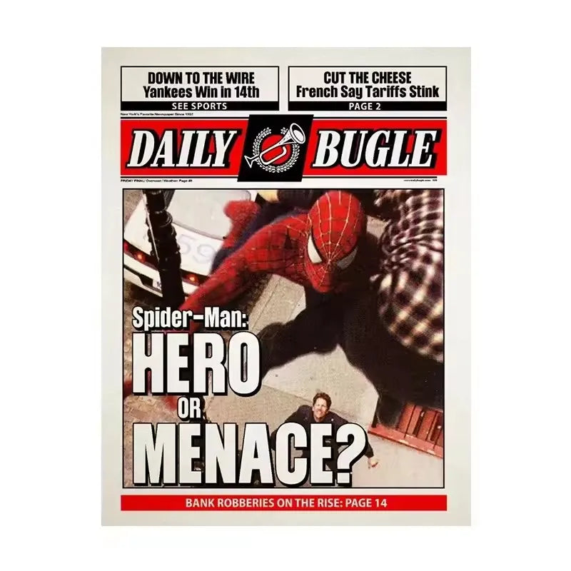 Classic Marvel Superheroes Spider-Man Canvas Art Print for Modern Living Room Decor