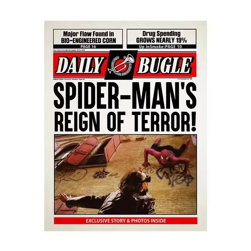 Classic Marvel Superheroes Spider-Man Canvas Art Print for Modern Living Room Decor