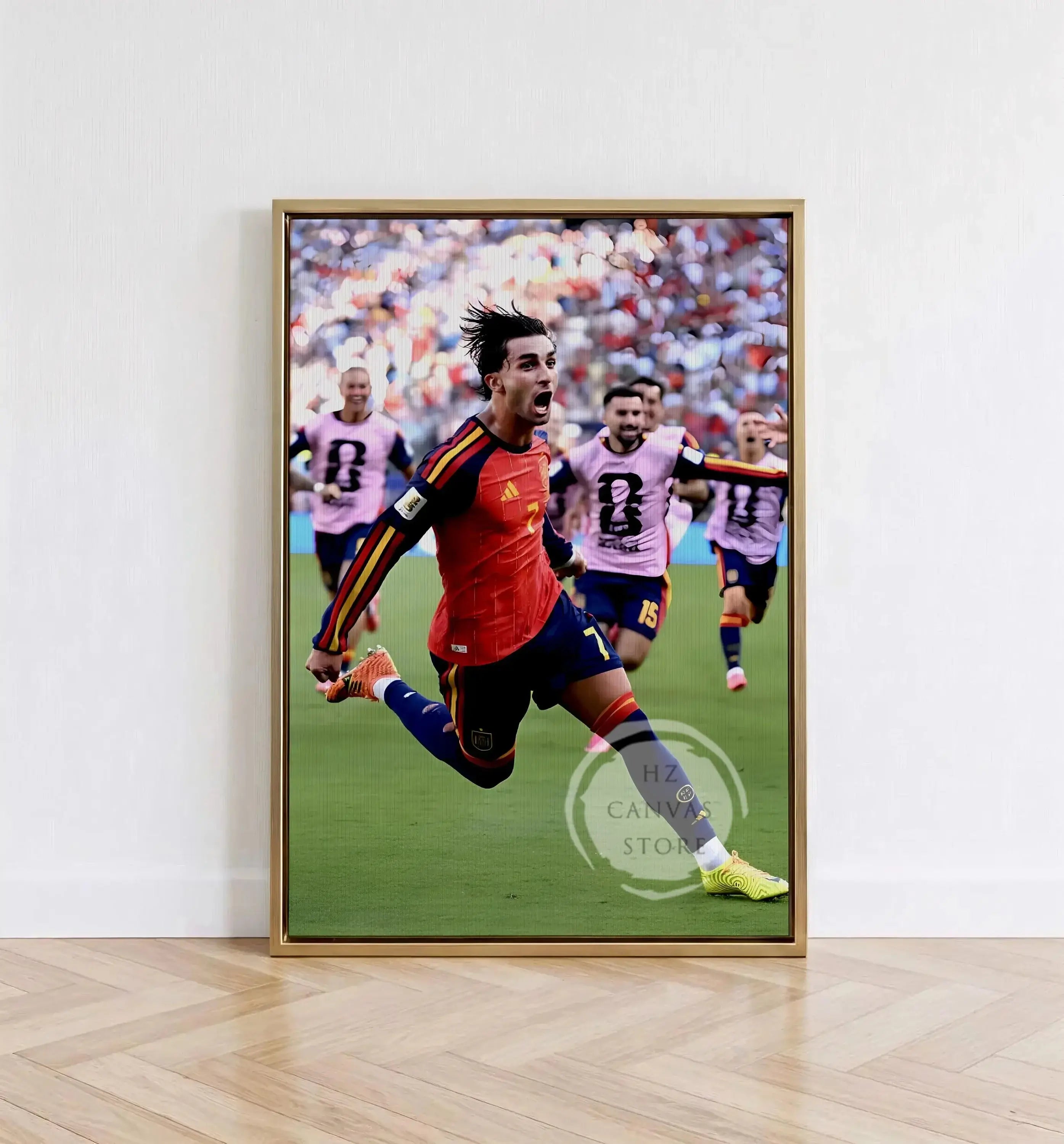 Football Player Canvas Poster Spain Soccer Vintage Wall Art Sports Room Bedroom Decor Home Gift Unframed Print for Men Boys Fans