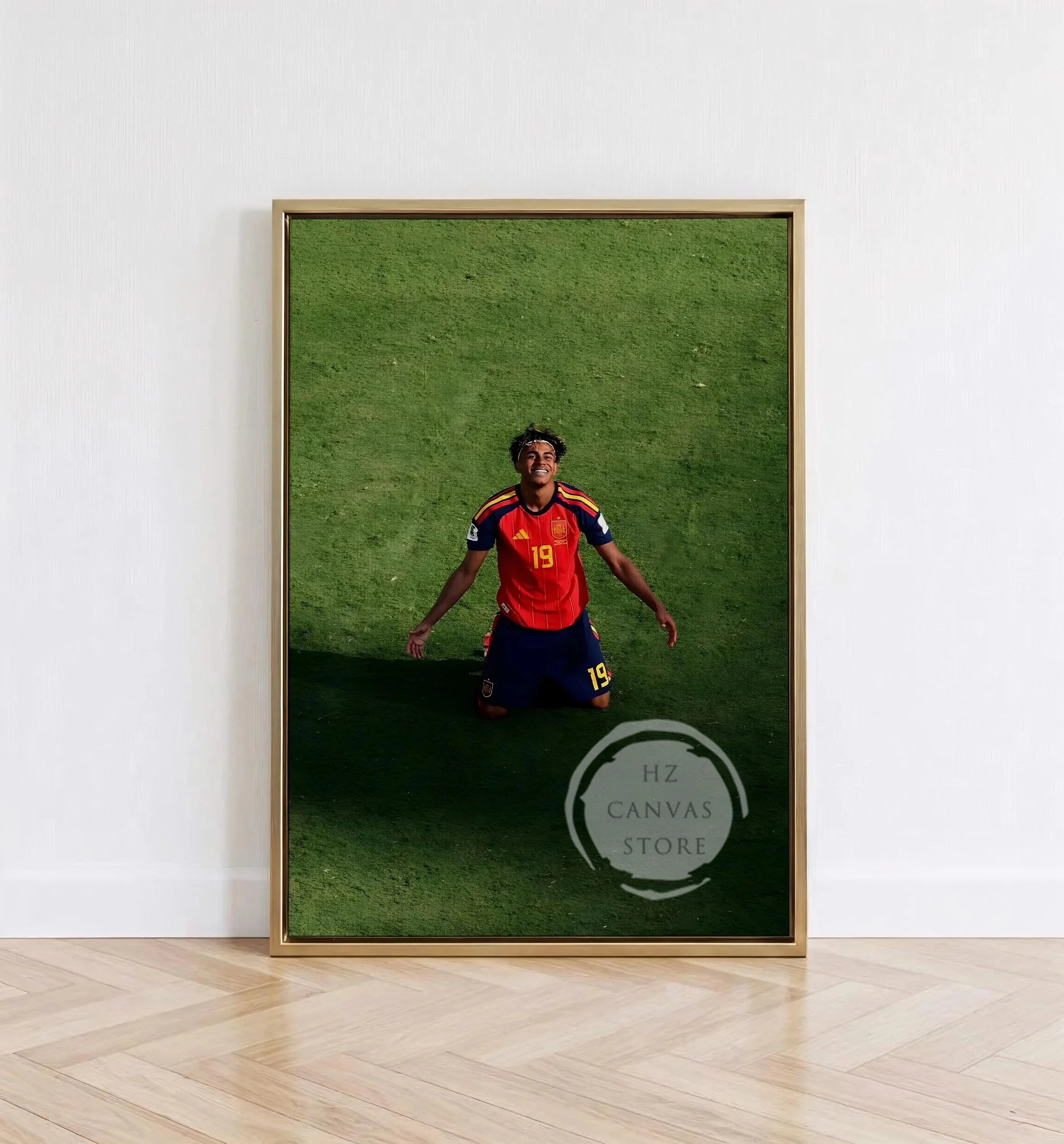 Football Player Canvas Poster Spain Soccer Vintage Wall Art Sports Room Bedroom Decor Home Gift Unframed Print for Men Boys Fans