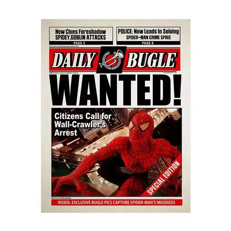 Classic Marvel Superheroes Spider-Man Canvas Art Print for Modern Living Room Decor