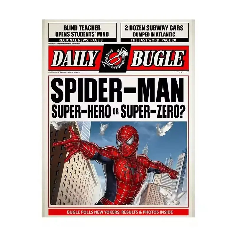 Classic Marvel Superheroes Spider-Man Canvas Art Print for Modern Living Room Decor