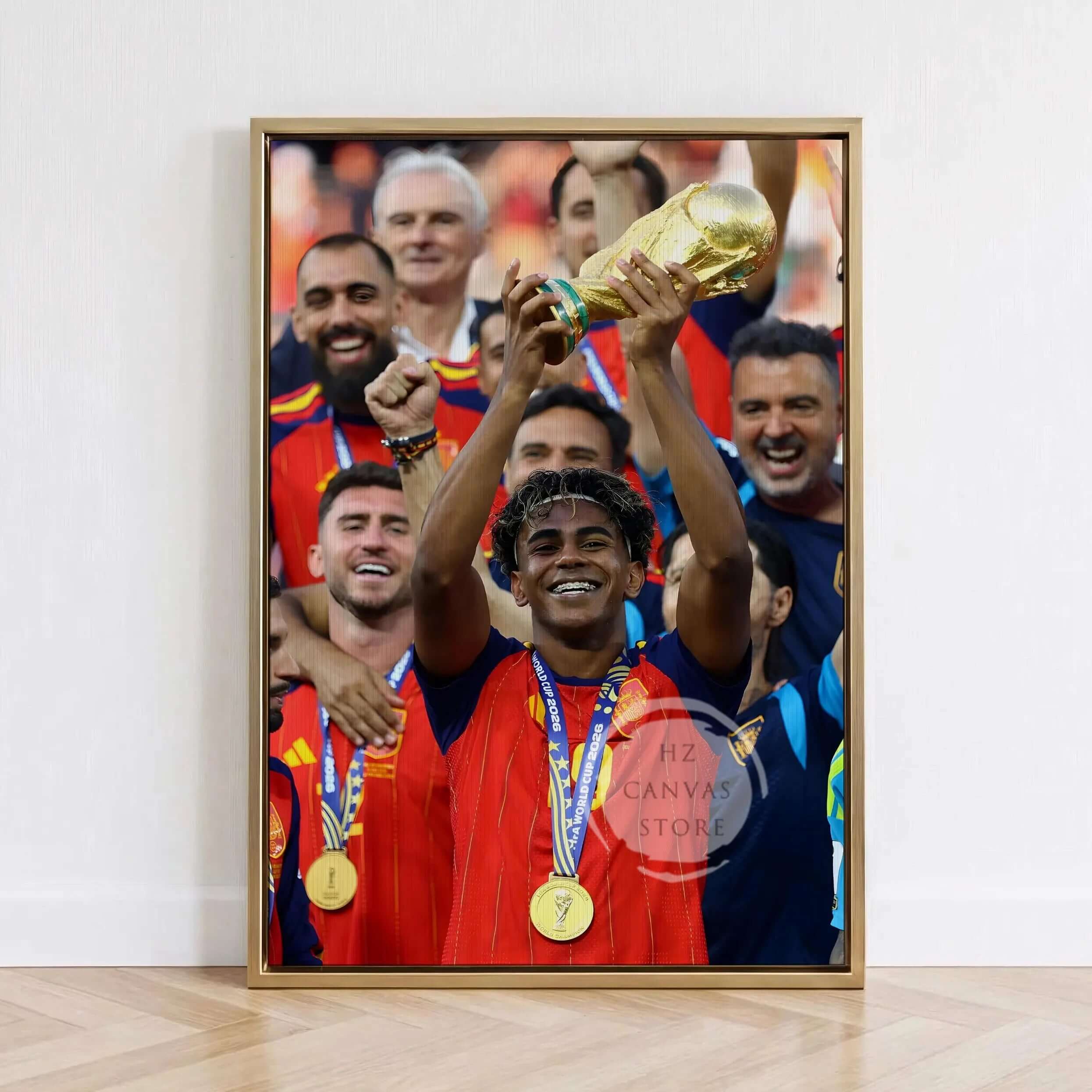 Football Player Canvas Poster Spain Soccer Vintage Wall Art Sports Room Bedroom Decor Home Gift Unframed Print for Men Boys Fans