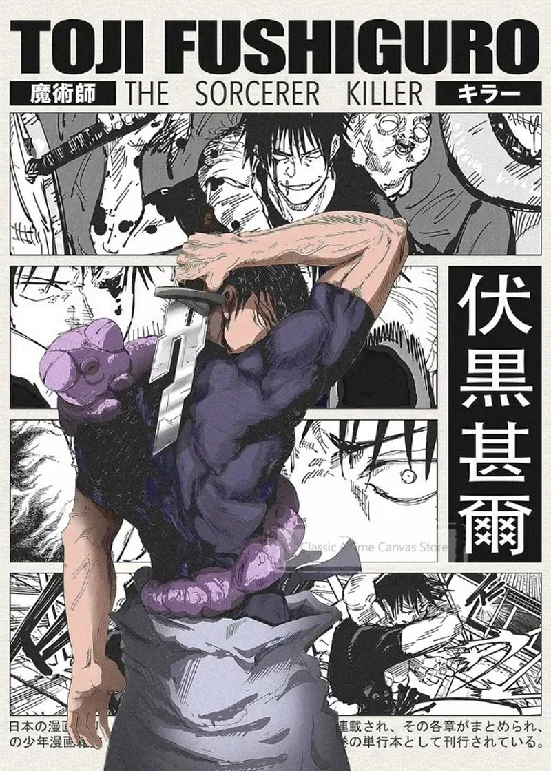 Popular Anime Posters Japanese Vagabond Jujutsu Kaisen Artwork Home Decor Minimalist Aesthetic Art Gift for Fan Canvas Painting