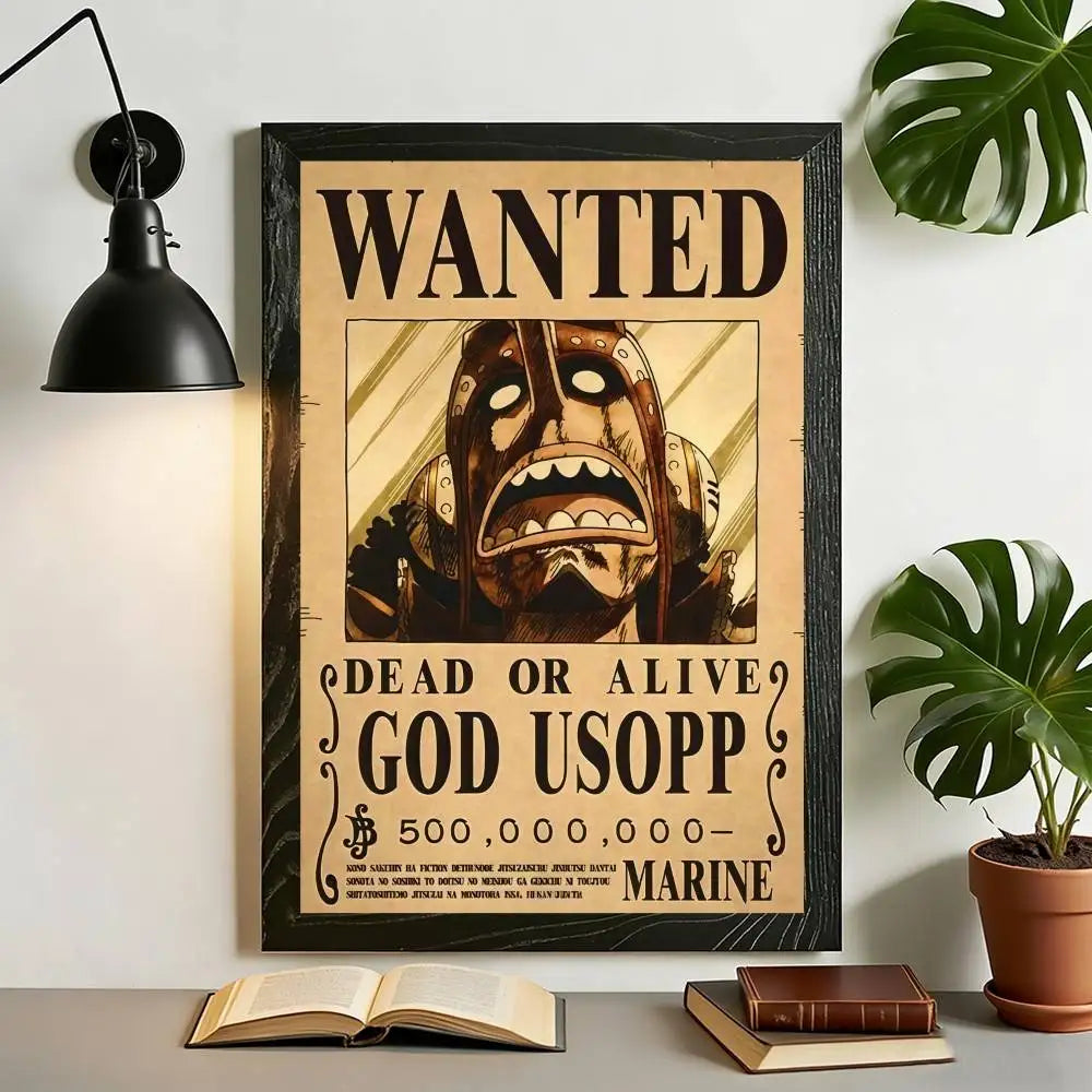 Anime One Piece Wanted Posters Canvas Painting Wall Art Luffy Sanji Chopper Robin Franky Print for Fan Room Decor