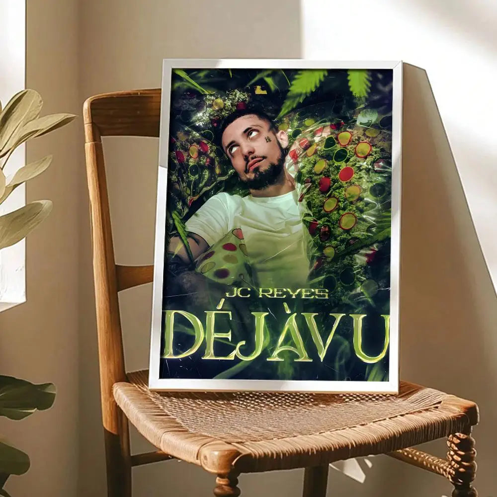 Singer J-Jc Reyes Painting Calligraphy High-Quality Canvas Wall Mural Crease-Free for Living Room Bedroom Interiors